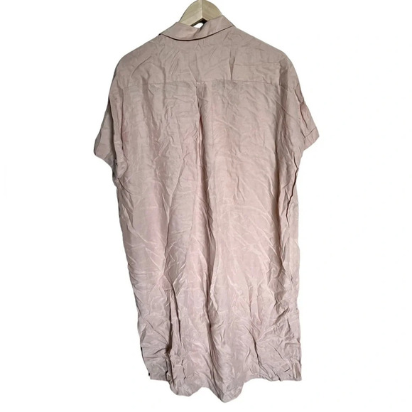 & Other Stories • Tan Cupro Henley Shirtdress - Picture 2 of 12